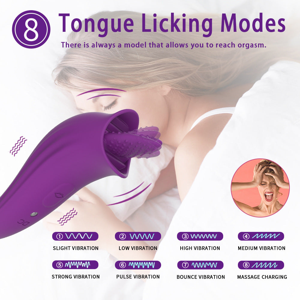 Sexeeg Adult Products Clitoris Tongue Licking Massager Vibrator Female Masturbation