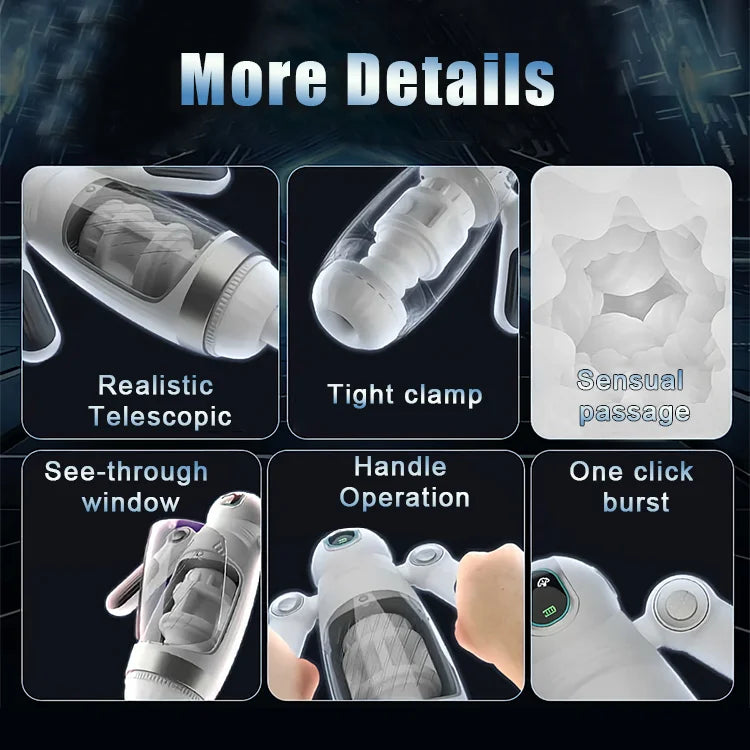 Sexeeg Bella Bot - Robot Telescopic Vibration Male Penis Stroker 