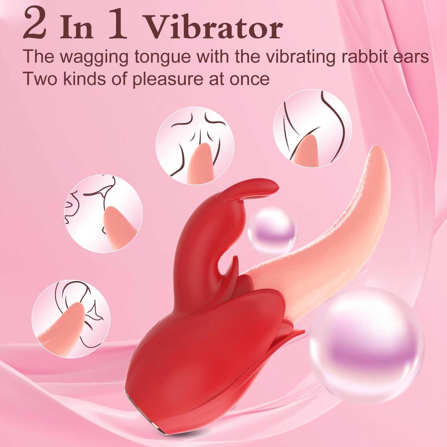 Sexeeg Rose Rabbit Vibrator for Women 