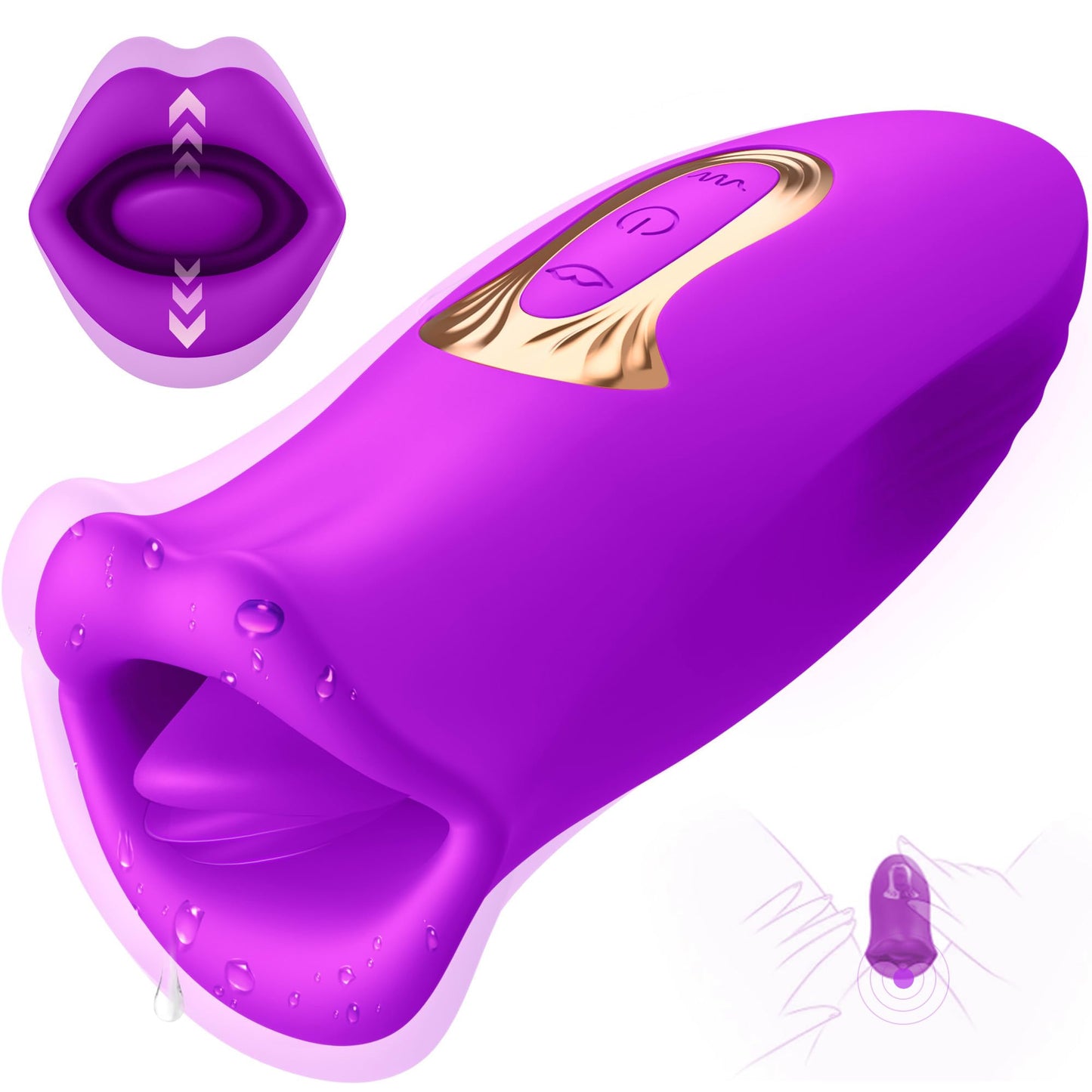 Sexeeg Rose Kiss 10 Biting & 10 Vibrating Modes Stimulate Nipple Clitoral Women Vibrator 