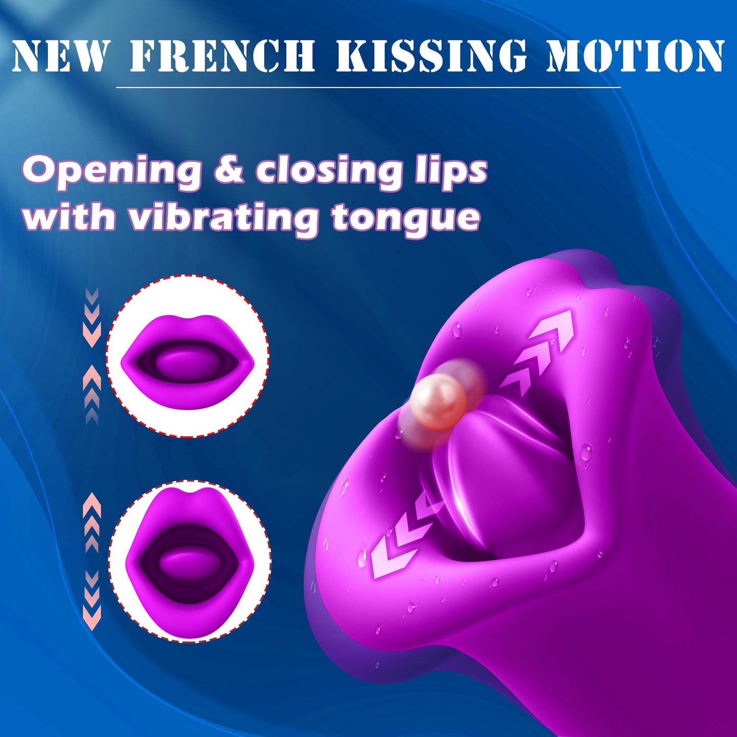 Sexeeg Rose Kiss 10 Biting & 10 Vibrating Modes Stimulate Nipple Clitoral Women Vibrator 