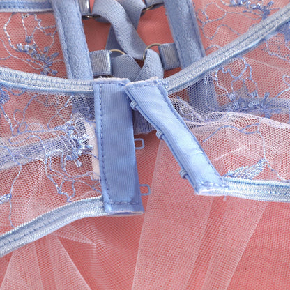 4 Pieces Erotic Underwear Lace Bra Exotic Sets Porn Fancy Sensual Luxury Lingerie