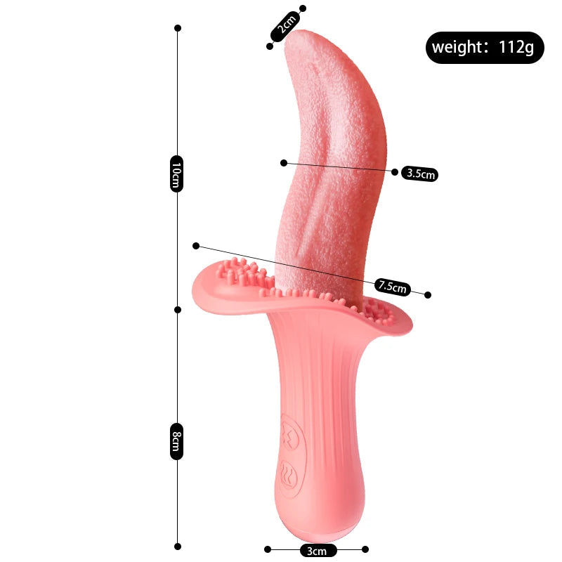 Sexeeg Rose Realistic Tongue Licking Massage Vibrator