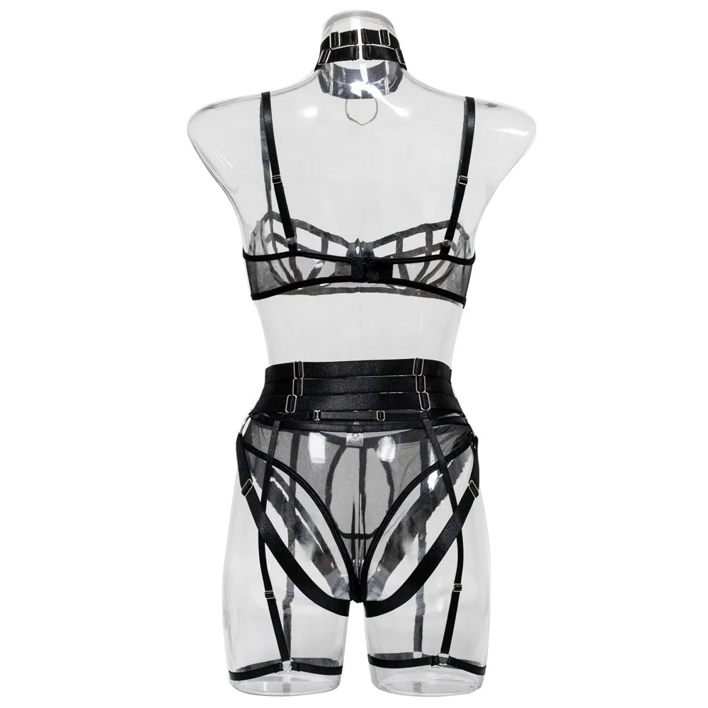 Sensual Lingerie Hollow Bra Sexy Porn Underwear