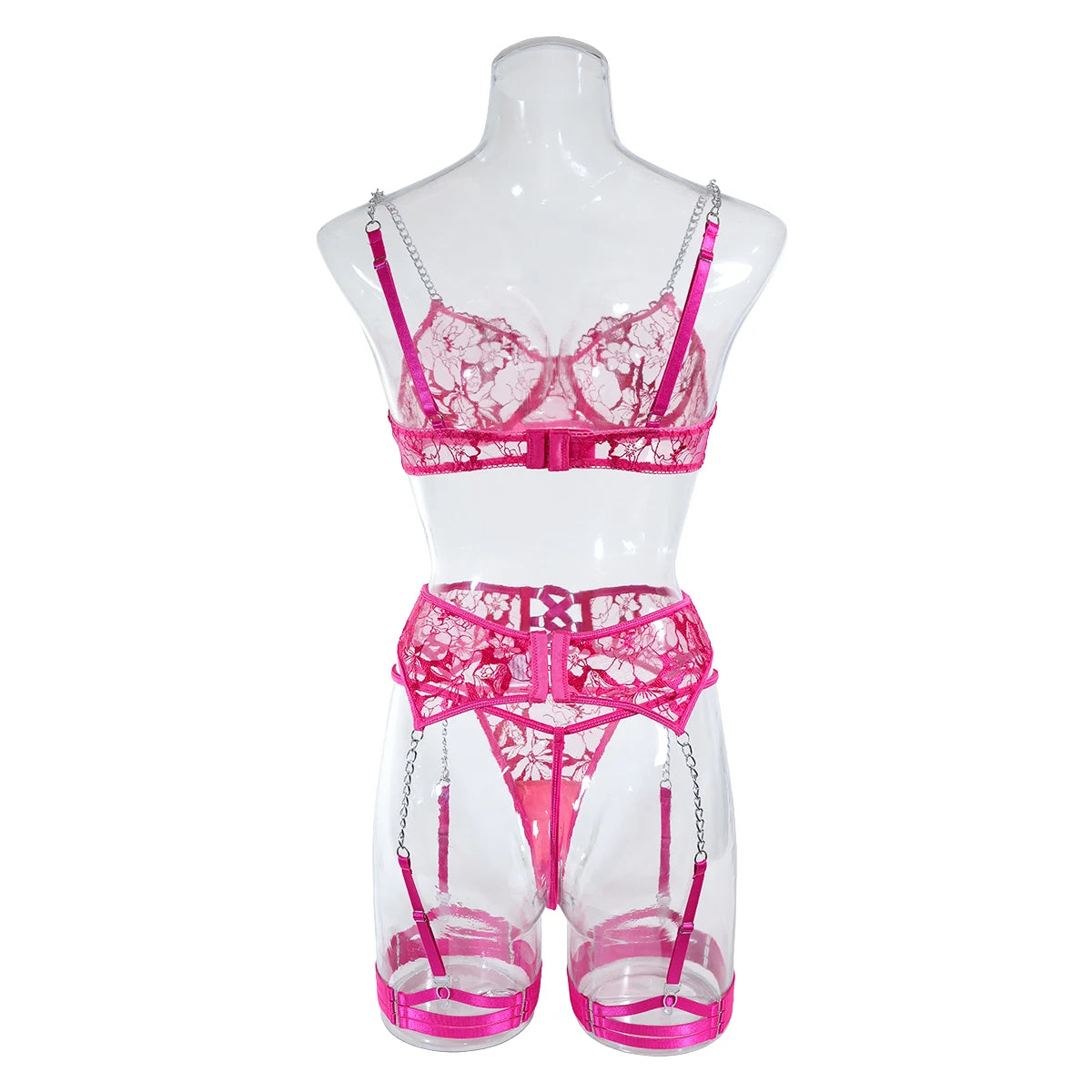 4 Pieces Erotic Underwear Lace Bra Exotic Sets Porn Fancy Sensual Luxury Lingerie