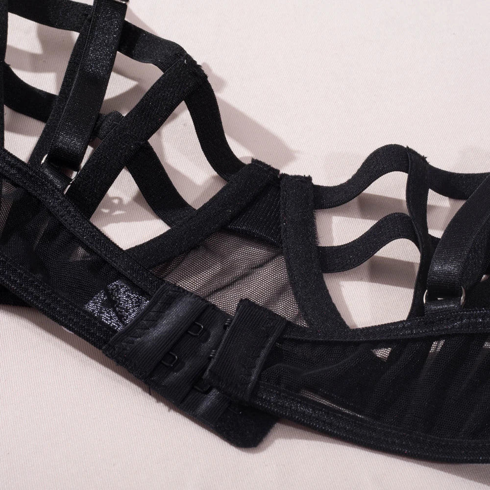Sensual Lingerie Hollow Bra Sexy Porn Underwear