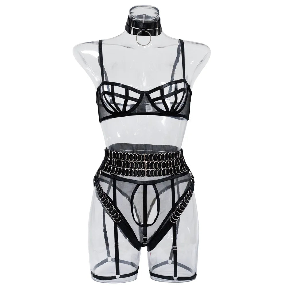 Sensual Lingerie Hollow Bra Sexy Porn Underwear