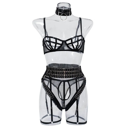 Sensual Lingerie Hollow Bra Sexy Porn Underwear