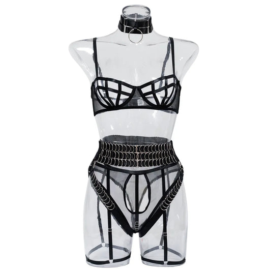 Sensual Lingerie Hollow Bra Sexy Porn Underwear