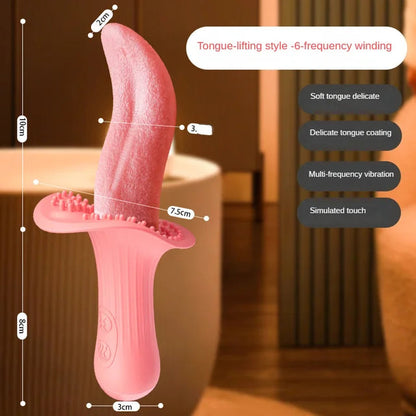 Sexeeg Rose Realistic Tongue Licking Massage Vibrator