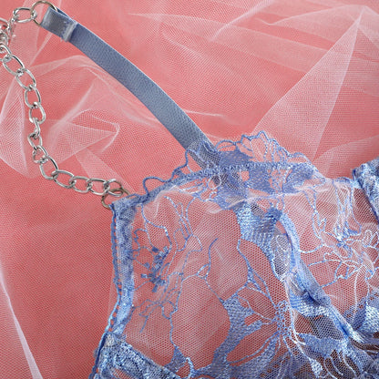 4 Pieces Erotic Underwear Lace Bra Exotic Sets Porn Fancy Sensual Luxury Lingerie