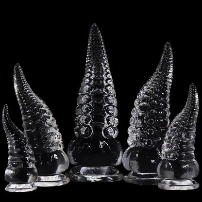 Transparent Soft Dildo Tentacles Big Anal Plug Butt Plug Adult Sex Toys