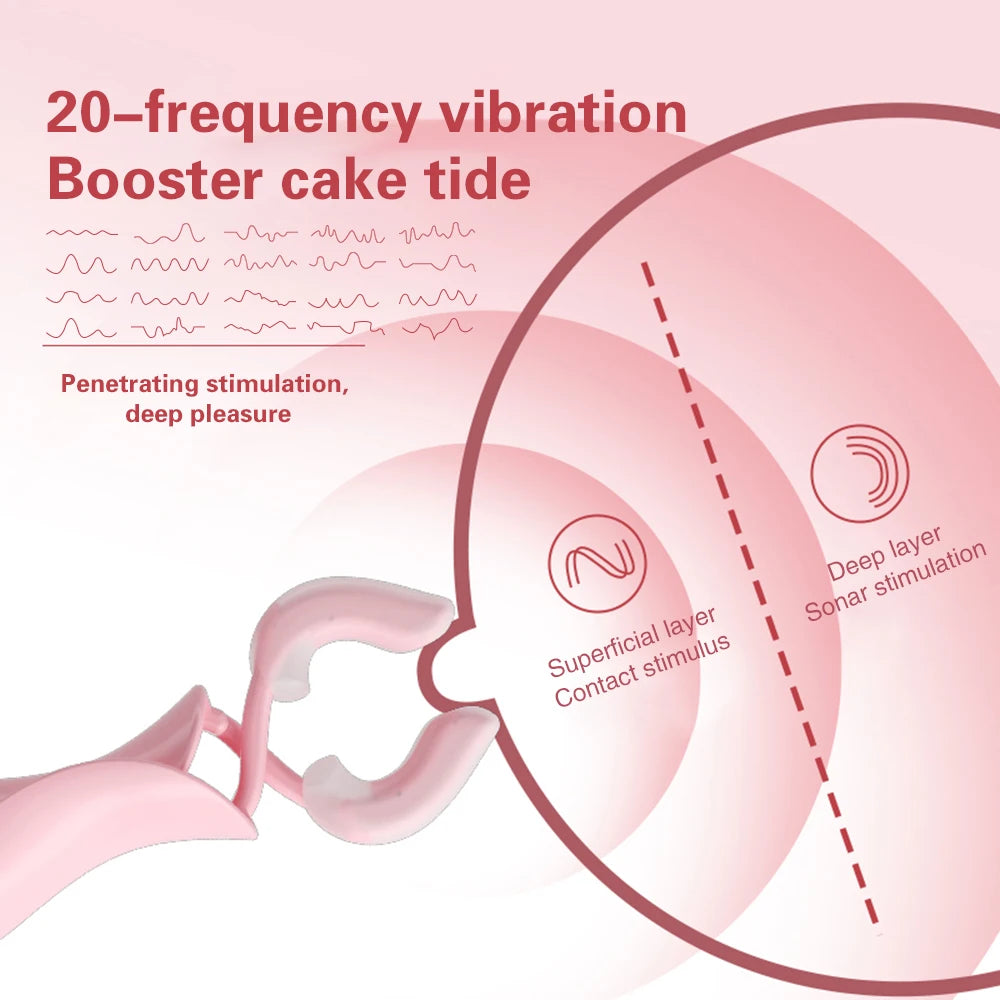 Vibrating Nipple Clamp Breast Massager Female Masturbation Stimulate Vibrator