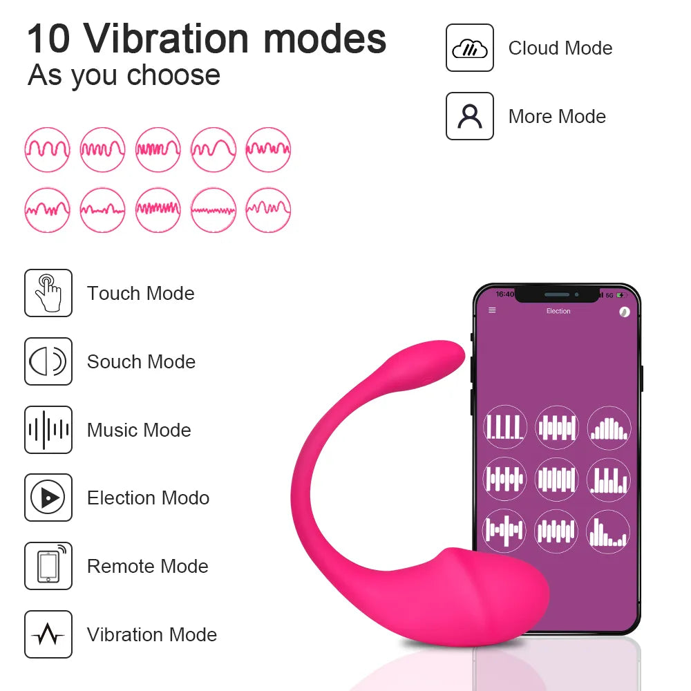 Wireless Bluetooth G-Spot Vibrator for Women APP Remote Control Wear Vibrating