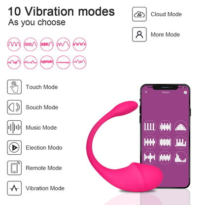 Wireless Bluetooth G-Spot Vibrator for Women APP Remote Control Wear Vibrating