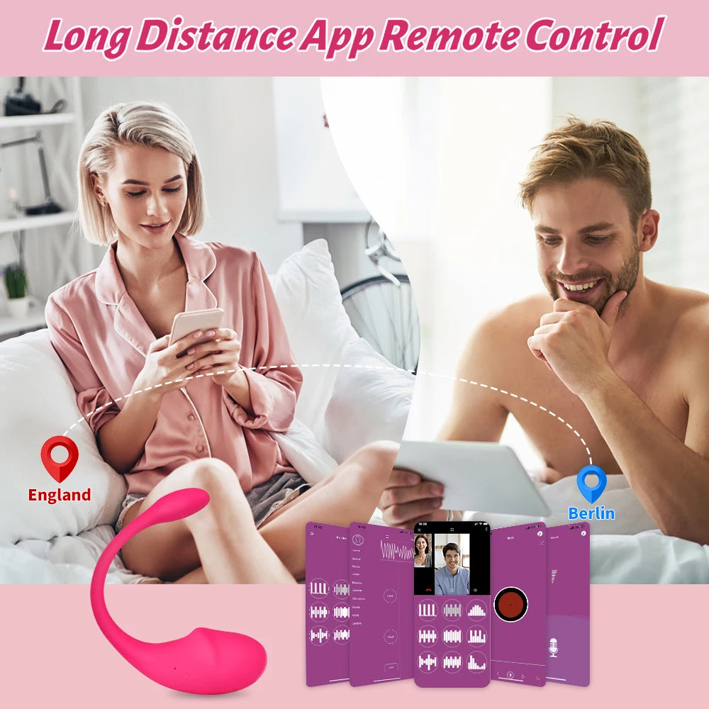 Wireless Bluetooth G-Spot Vibrator for Women APP Remote Control Wear Vibrating