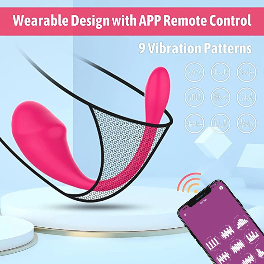 Wireless Bluetooth G-Spot Vibrator for Women APP Remote Control Wear Vibrating