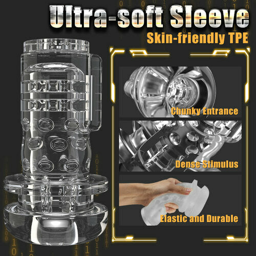 Sexeeg Full Automatic Airplane Cup Male Articles, Masturbation Device, Retractable Adult Electric Cup 