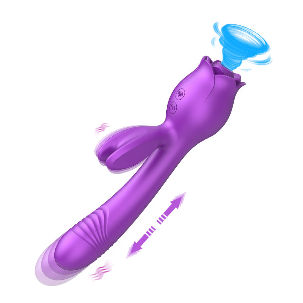 Sexeeg Rose Vibrator G Spot Clitoral Stimulator 