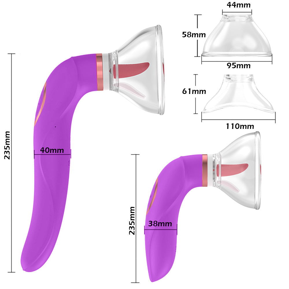 Sexeeg Female Clitoral Sucking Tongue Vibrator 