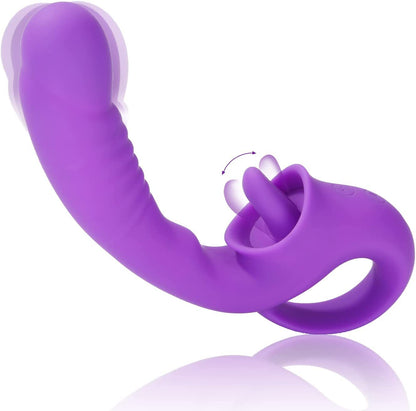 Sexeeg Ava 2-in-1 Tongue-licking Vibrator 