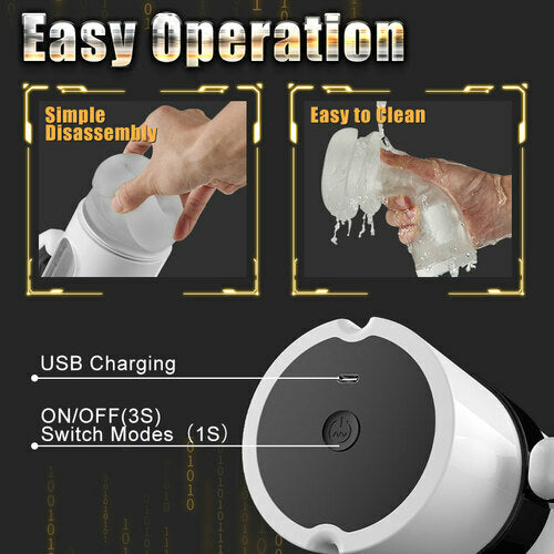 Sexeeg Full Automatic Airplane Cup Male Articles, Masturbation Device, Retractable Adult Electric Cup 