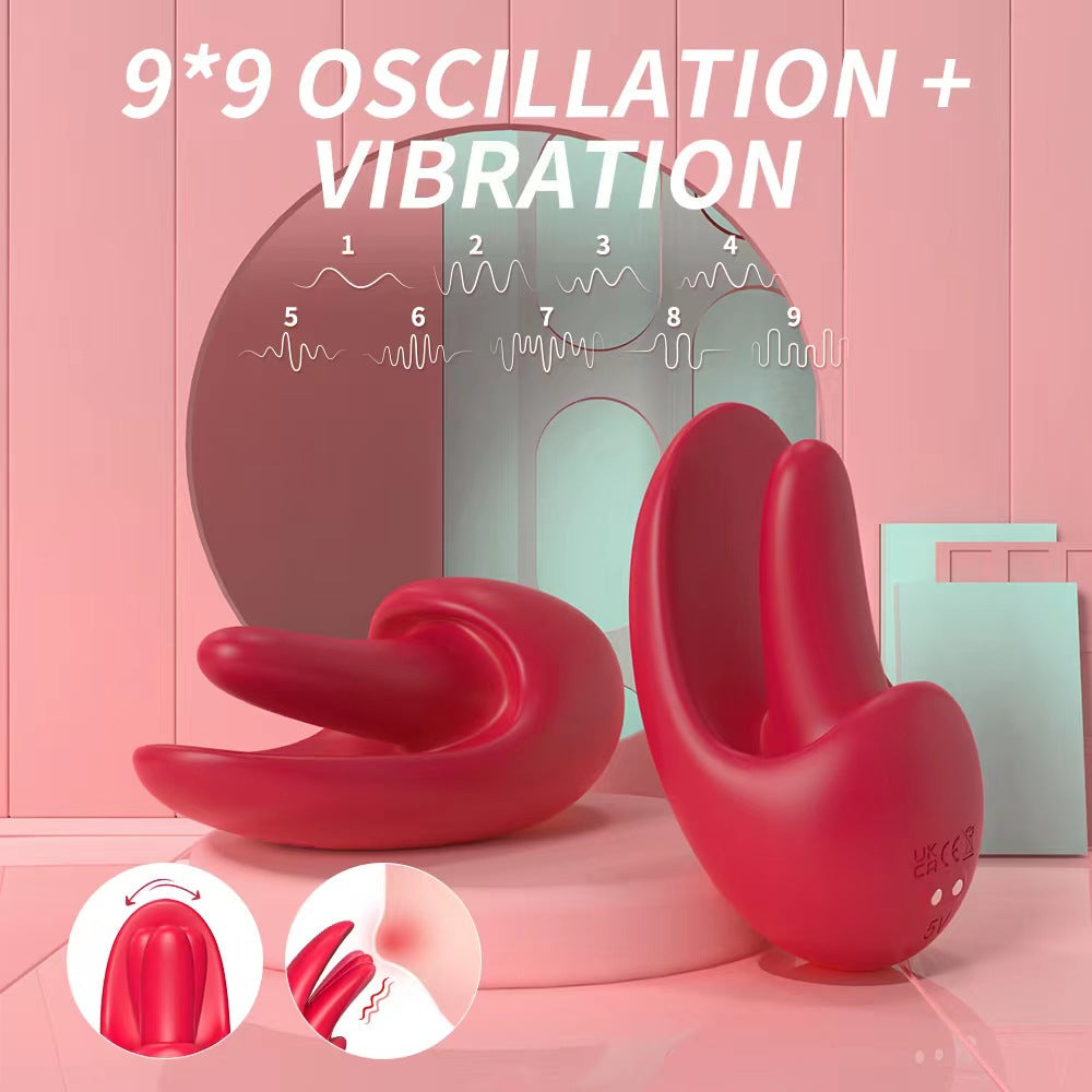 Sexeeg Tongue Shape Licking Nipples Clit Stimulation Vibrators For Women 