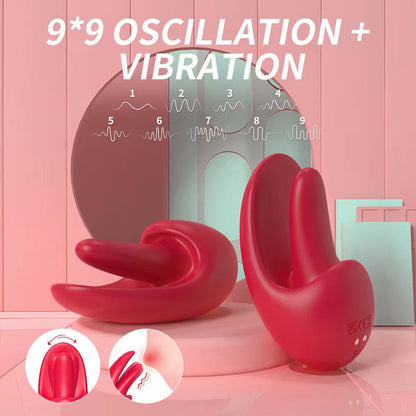 Sexeeg Tongue Shape Licking Nipples Clit Stimulation Vibrators For Women 