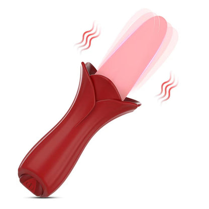 Sexeeg Rose Tongue Vibrating Stick Vaginal Licking Clitoris Stimulator