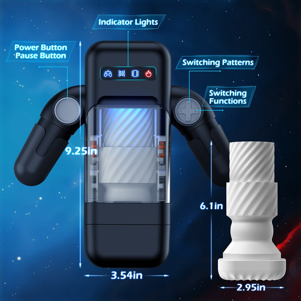 Sexeeg Game cup - Thrust Vibration Masturbator With Heating Function 