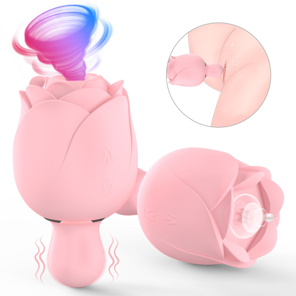 Sexeeg Sucking Tapping And Vibrating Rose Toy 
