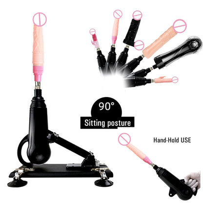 Sexeeg Automatic Sex Machine With Dildo Strong Motor Masturbator Black Love Machines 