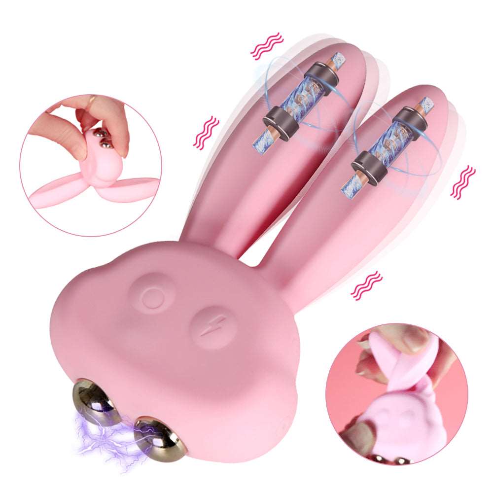 Sexeeg Electric Shock Rabbit Vibrator Cute Shaped Nipple Massager Clitoris Stimulator