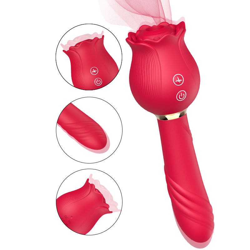 Sexeeg Rose Shaker Sucking Jump Egg Adult Toy G-spot Masturbation Device for Women 