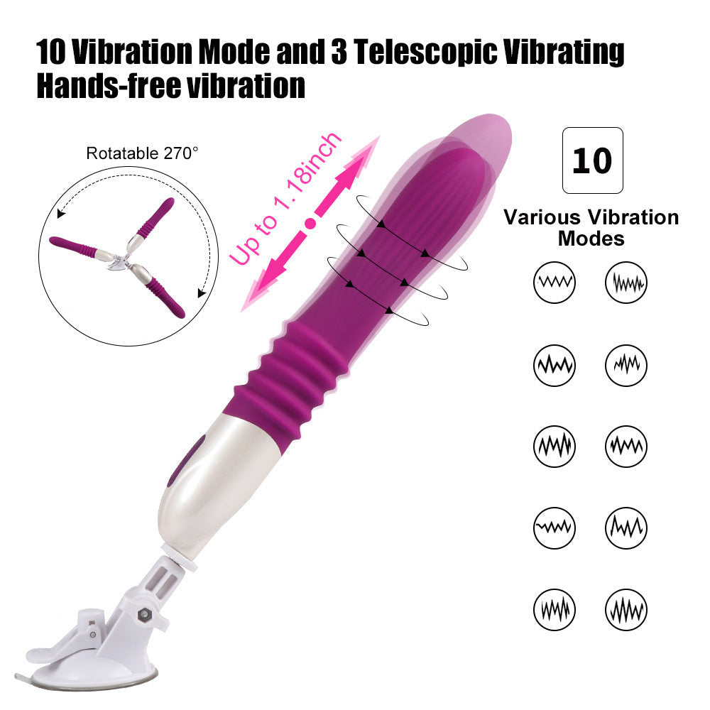 Sexeeg Telescopic Thrusting 10 Frequency Sex Dildos Machine for Female