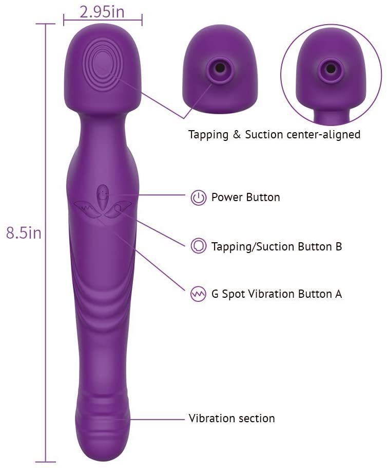 Sexeeg Clitoral Sucking Vibrator G Spot Stimulation with 10 Suction & Vibration Patterns 