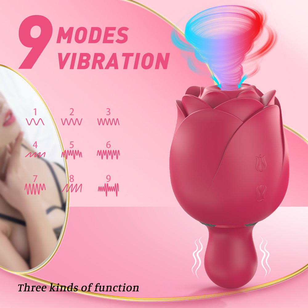 Sexeeg Sucking Tapping And Vibrating Rose Toy 