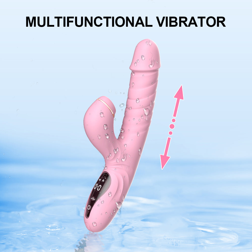 Sexeeg Suck Telescopic Heating Vibrator 