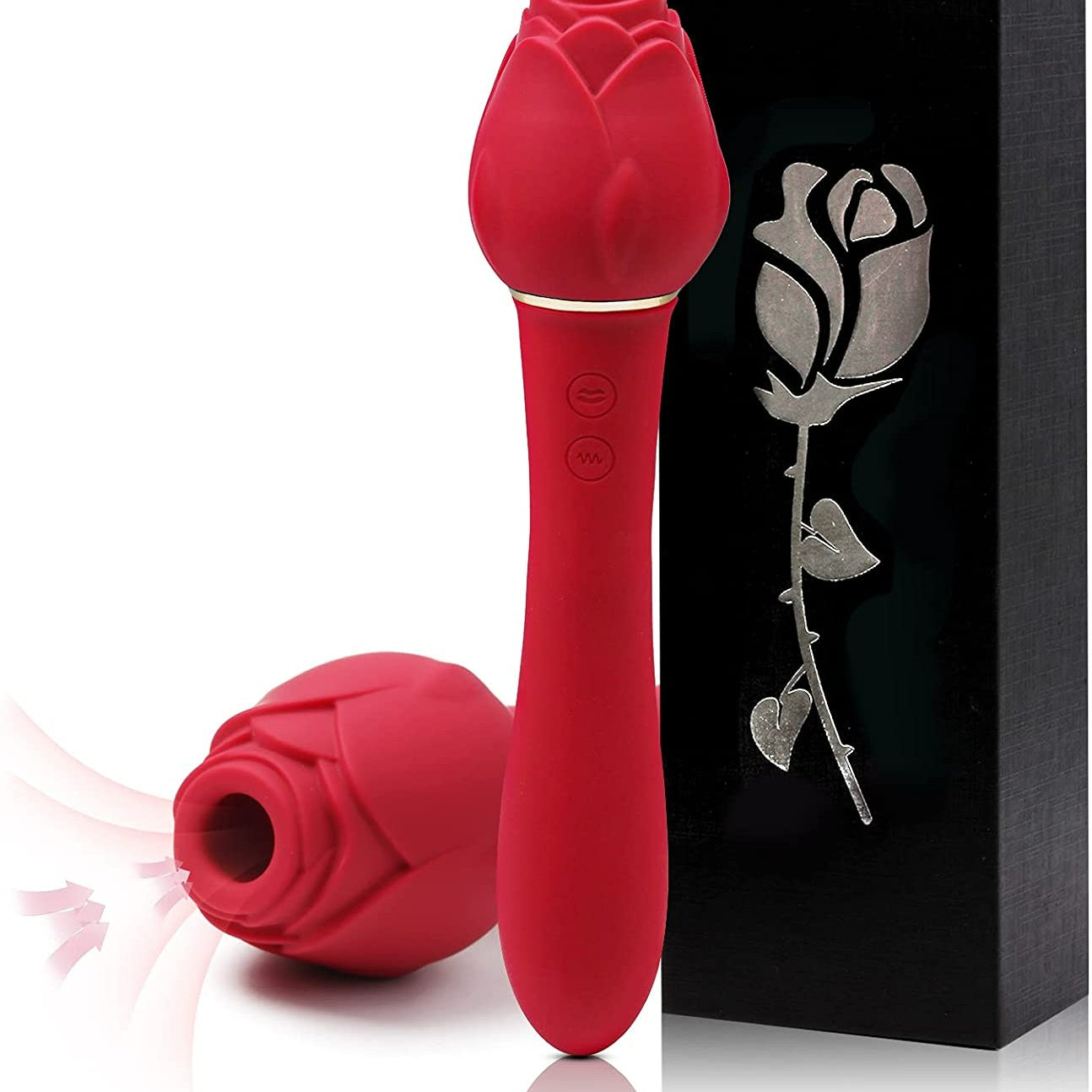 Sexeeg Rose Sucking G Spot Vibrator Clit Sucker Nipple Dildo Rabbit 