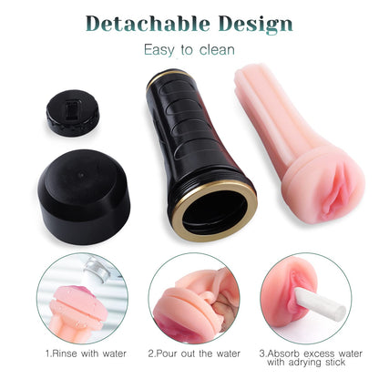 Sexeeg Male Masturbators Cup  Realistic Textured Pocket Vagina Pussy Masturbation Stroker 