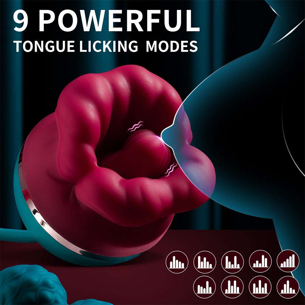 Sexeeg Big Mouth Vibrator 3 In1 Tongue Licking Suction G Spot Vibrator With Vibrating Dildo