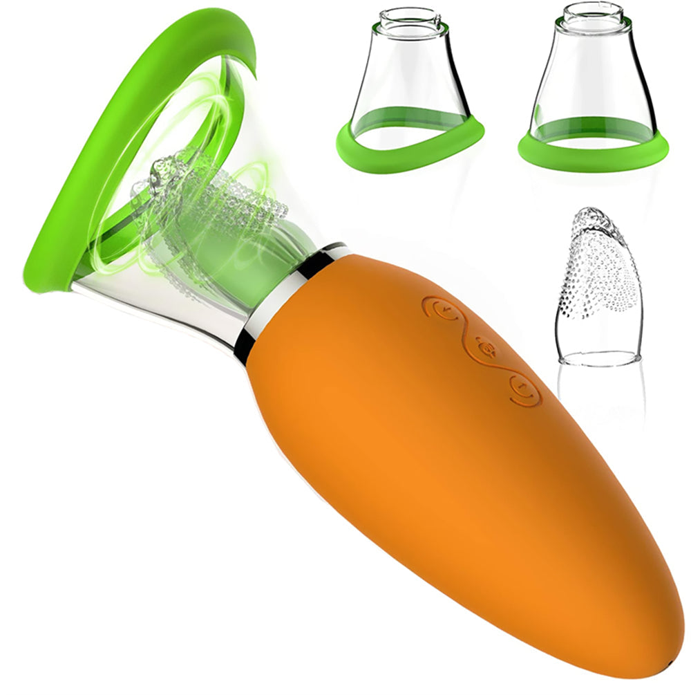 Sexeeg Carrot Vibrator Female Masturbator Vibration Av Automatic Heating Sucking Tongue Licker Pluggable 