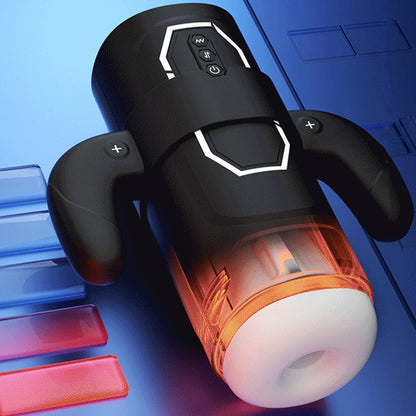 Sexeeg Handheld Retractable Sucking & Heating Male Penis Stroker 