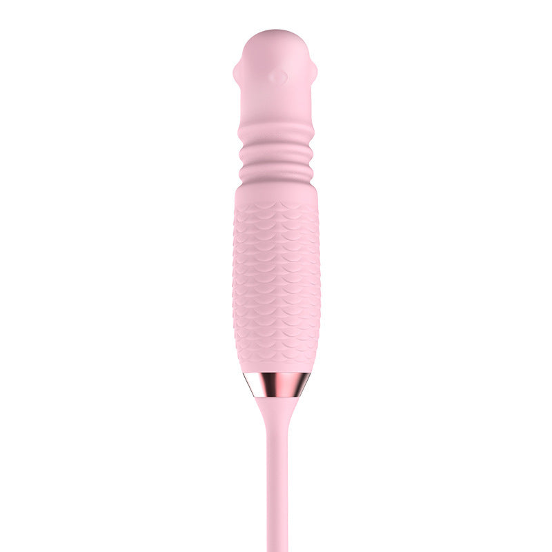 Sexeeg Purple Rose Toy Rotating Pearls Telescopic Tongue-licking Vibrator 