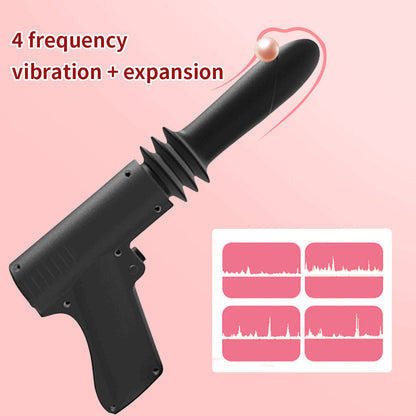 Sexeeg Pistol - Woman Telescopic Vibrator Men G Spot Anal Pussy Gun Dildo Toy 