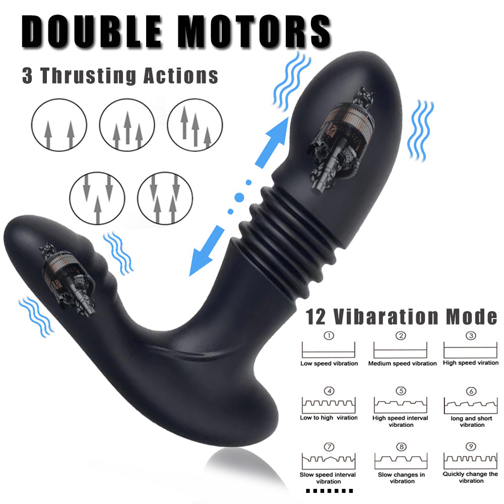 Sexeeg Men's Retractable Prostate Anal Plug G-point Stick Vibrator 