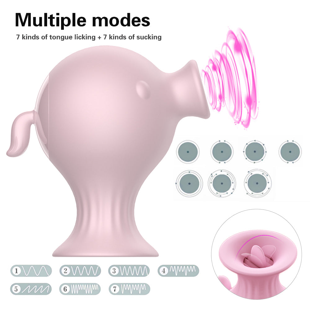 Sexeeg 7 Speed Tongue Licking Stimulator Clitoris Sucking Vibrator Vagina Nipple Sucker 