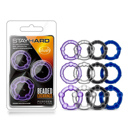 Sexeeg Erection Enhancing Beaded Cock Rings Set 