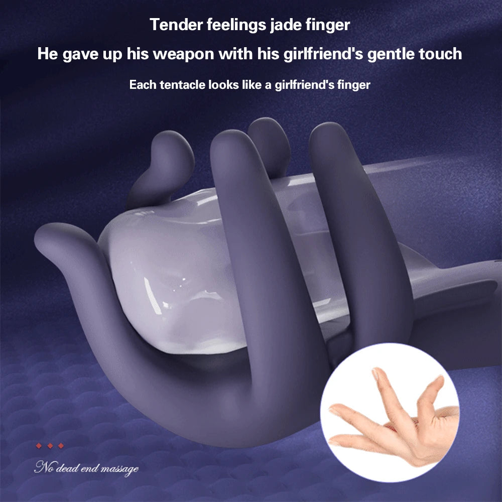 sexeeg Tender Jade finger Penis Trainer Men's Ejaculation Delay Glans Exerciser 