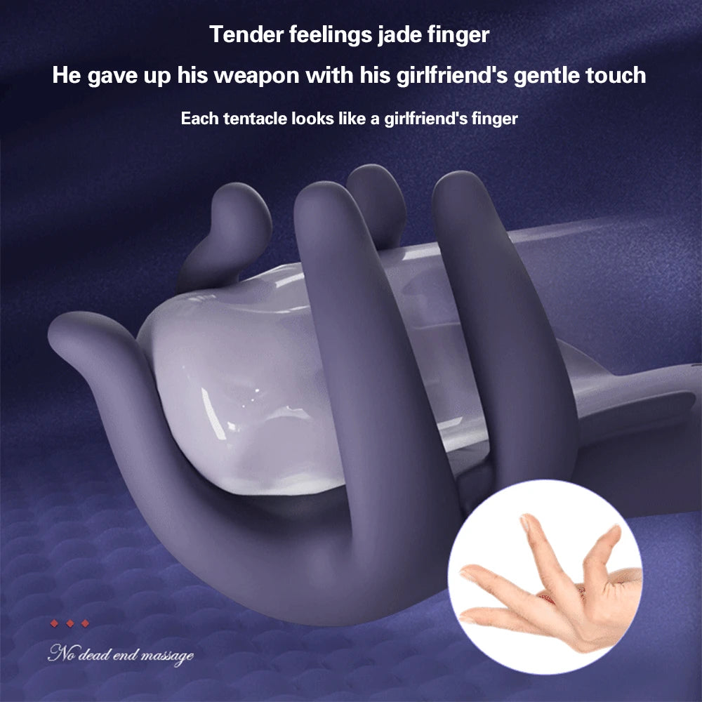 sexeeg Tender Jade finger Penis Trainer Men's Ejaculation Delay Glans Exerciser 